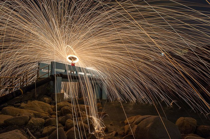 Steel Wool Photography Horizontal Spin