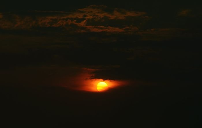 фото заходящего солнца