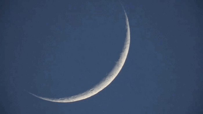 Видео, показывающее движение Луны