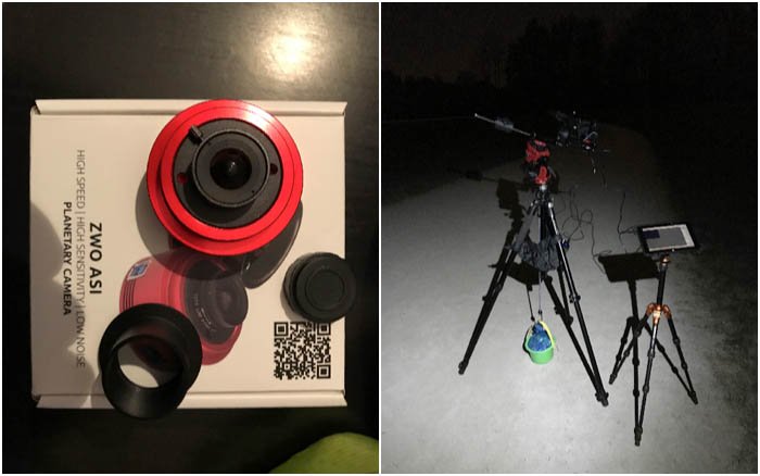 Планетарная камера ASI ZWO 120MC и настройка поля для астрофотографии с помощью windows tablet