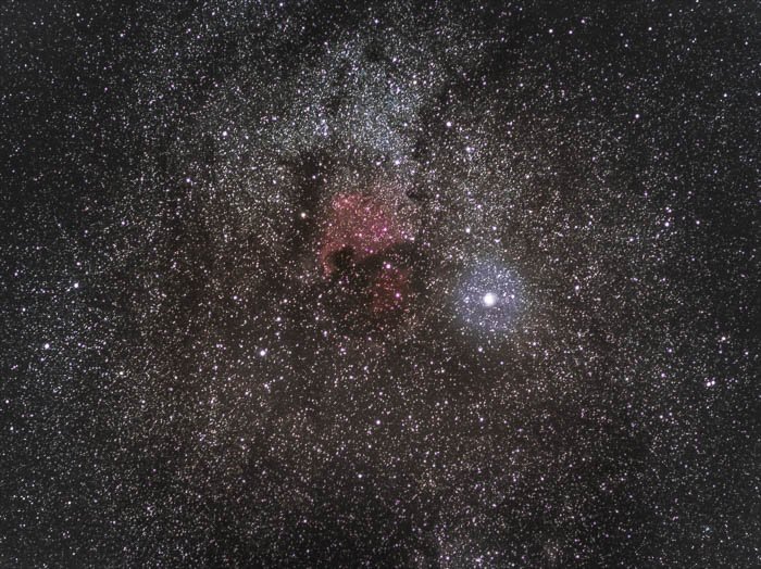 Ночная фотография звездного неба
