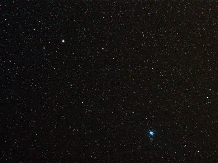 Звездное небо с изображением созвездия Малый Канис.