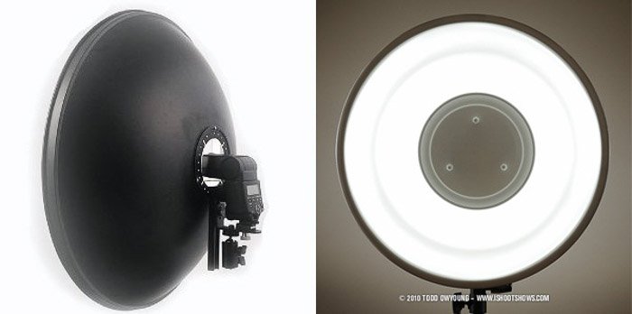 A DIY Photography lighting beauty dish diptych