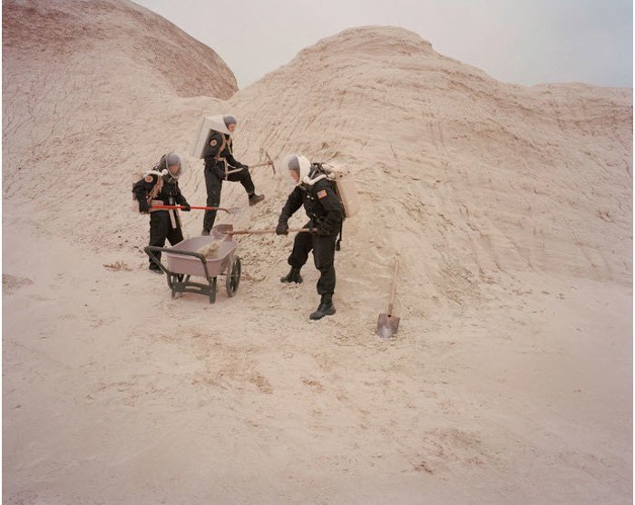 Film photo of people devoting their time living like astronauts on Mars would by Cassandra Klos 