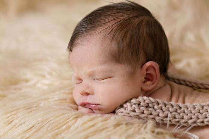 Close up newborn photography