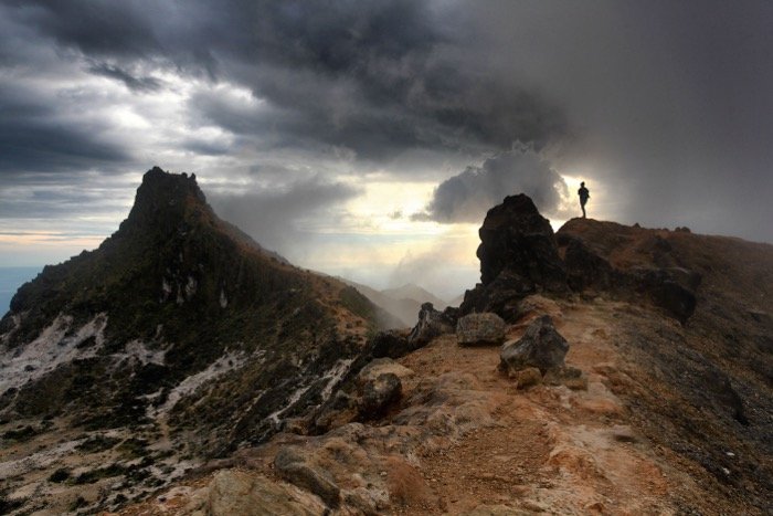 Пейзажная фотография горного ландшафта под грозовым небом - контрольный список для путешественника.