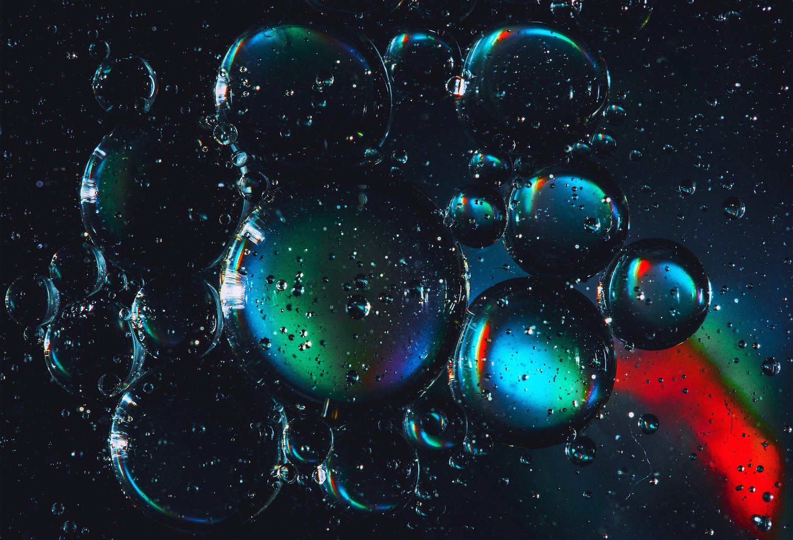 макрофотография пузырьков