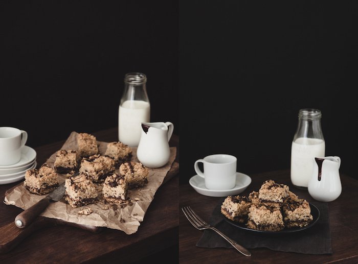 Delicious dark food photography diptych