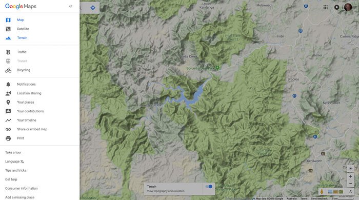 Скриншот google map для съемки с дрона