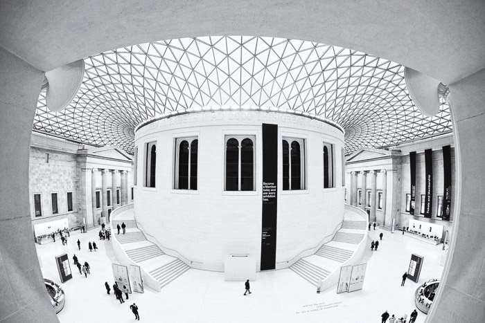 Снимок интерьера Британского музея - лучшие места для фото в Лондоне