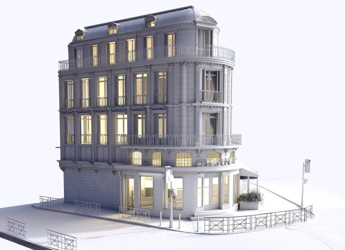 3d модель из фотографий большого белого дома