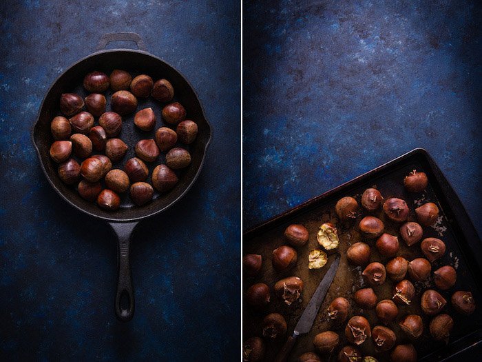 A flatlay diptych of gorgeous food photography - stock photography business