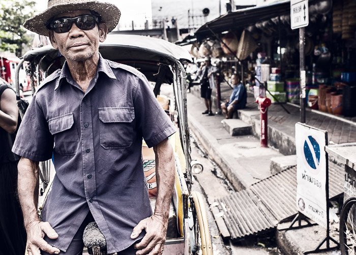 Уличный портрет водителя саамлара - как сделать градиент в фотошопе