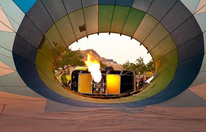 Фотография, сделанная через воздушный шар