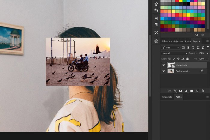 Как использовать смарт-объекты Photoshop - перетаскивание