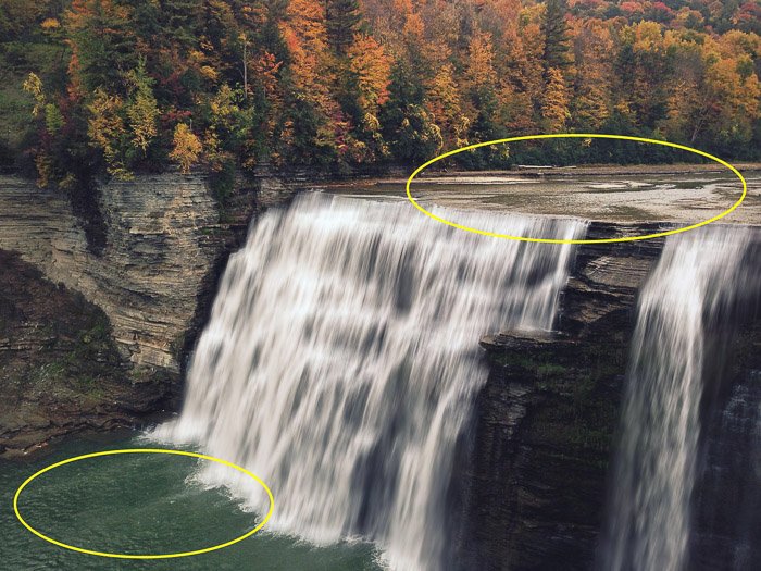 Как добавить эффект водопада в Photoshop - фото водопада
