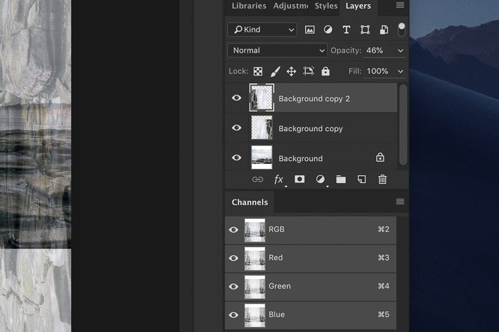 Как сделать трюк изгиба и деформации в Photoshop - панель слоев