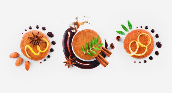 Bright and airy food flat lay using cookie photography