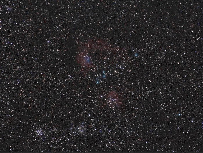 Туманность Пламенная звезда в Ауриге. - как редактировать астрофотографию в фотошопе
