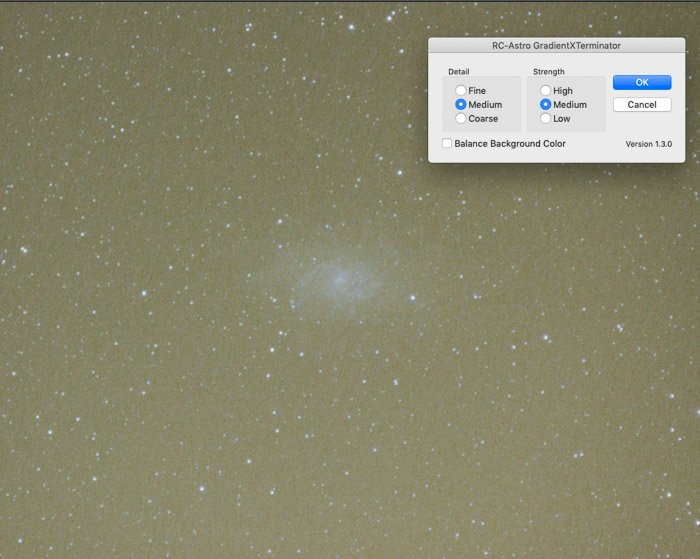 скриншот, показывающий, как редактировать астрофотографию в Photoshop