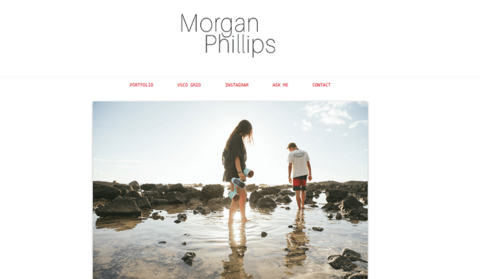 Скриншот из фотоблога Photos by Morgan Philips Tumblr