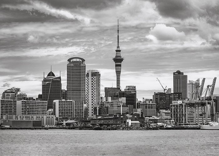 Окленд из гавани Вайтемата , красивые фотографии новой зеландии