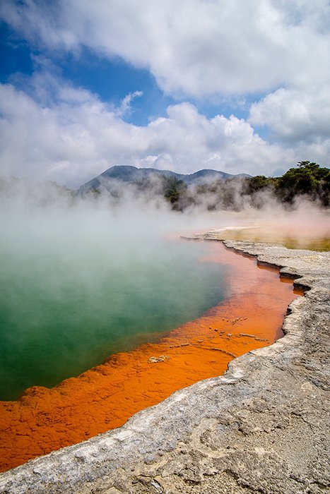 Потрясающий вулканический пейзаж в Новой Зеландии