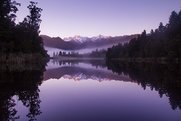 Озеро Матисон, пейзажная фотография Новой Зеландии