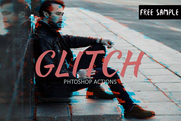 Free Glitch Photoshop Action - best free photoshop actions 