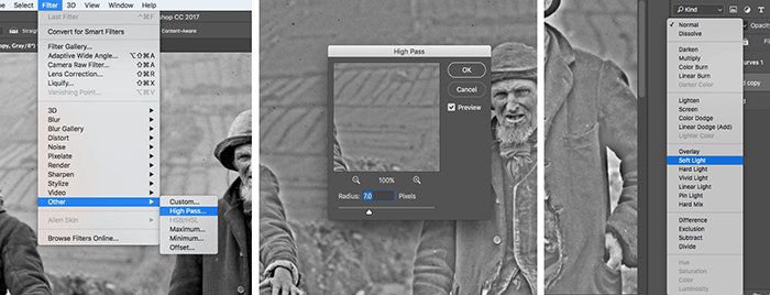 Скриншот, показывающий, как восстановить старые фотографии в Photoshop