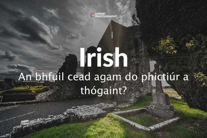 how to say can i take picture in Irish