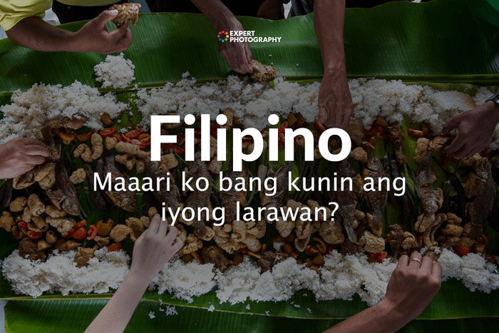 how to say can i take picture in Filipino