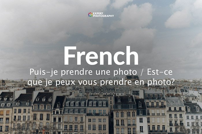 how to say can i take picture in French