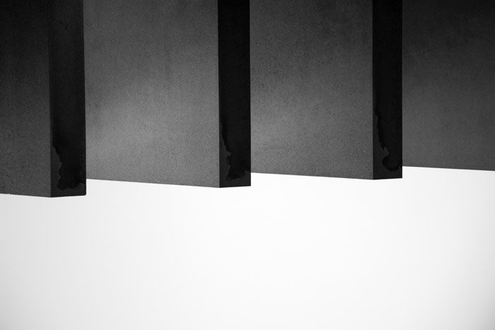 Абстрактный вид геометрических фигур в черно-белом цвете