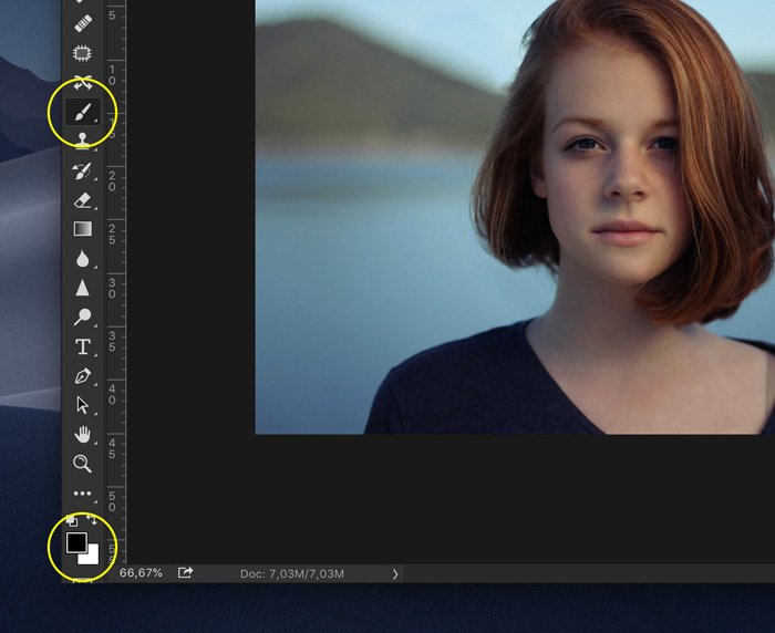 скриншот, показывающий, как добавить виньетку в Photoshop