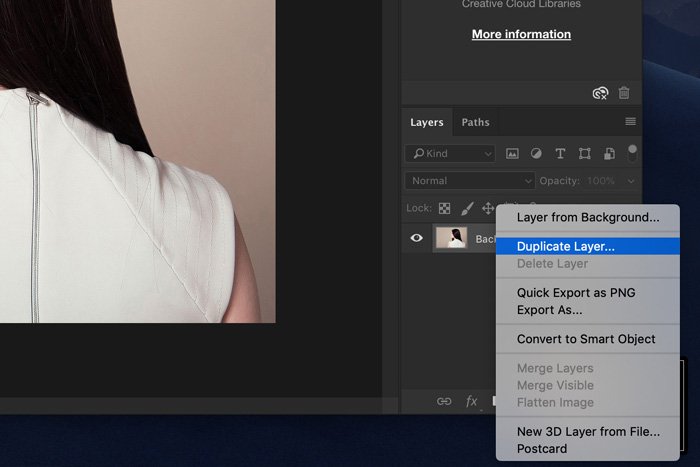 скриншот, показывающий, как удалить фон в Photoshop