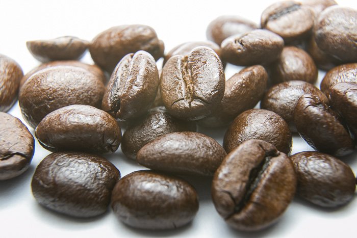 Макрофотография кофейных зерен