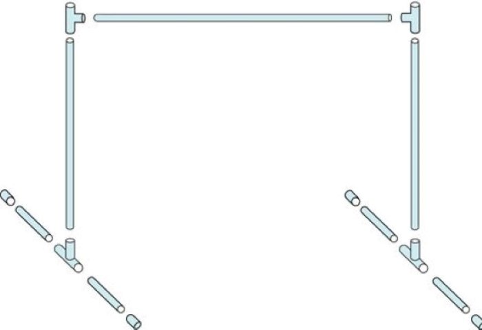 Диаграмма, показывающая базовую структуру стойки задника
