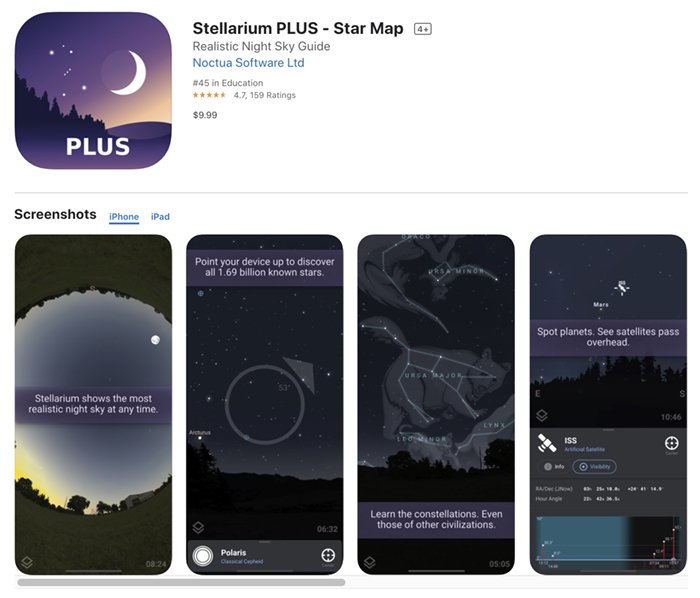 Скриншот Stellarium Plus