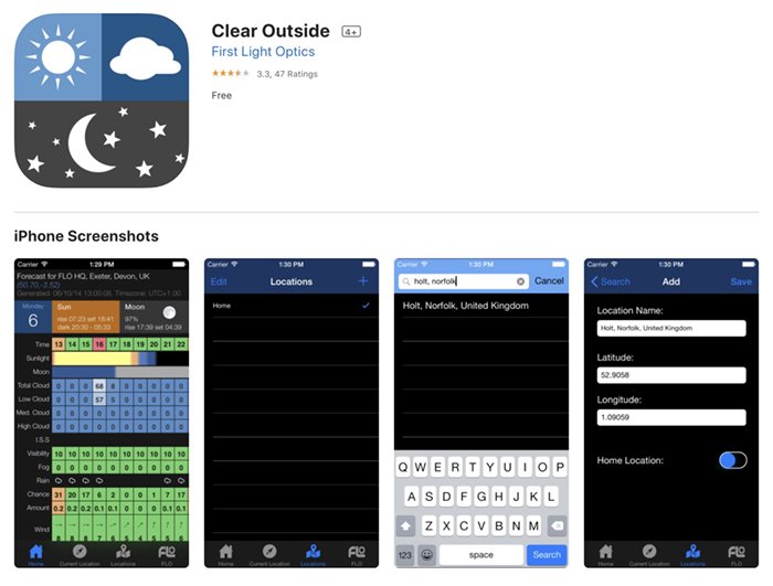 Screenshot of Clear Outisde