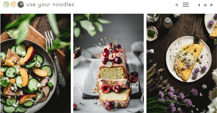 Food photography triptych from Use Your Noodles blog