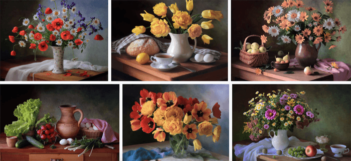 фотографии букетов разноцветных цветов Татьяны Скороход