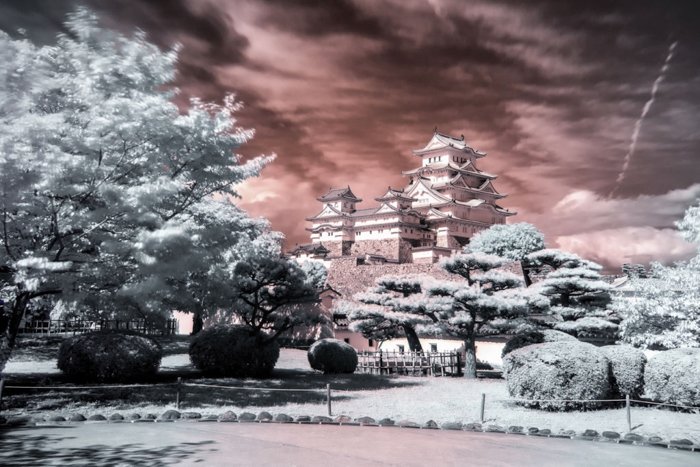 Инфракрасный фотофильтр замка Химэдзи