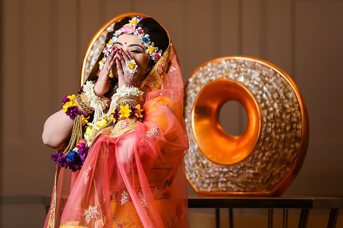 Невеста на индийской свадьбе