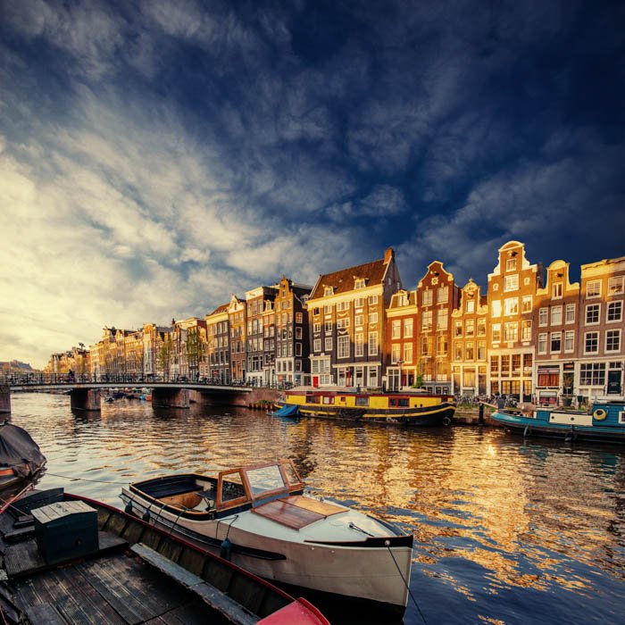 Красивый городской пейзаж Амстердама