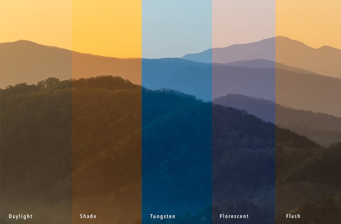 color temperature presets mountain range