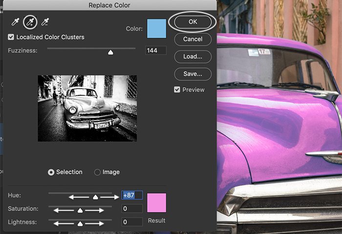 Photoshop screenshot replace color dialog box