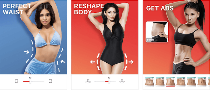 best body editing apps: Screenshot of body editing app BodyTune