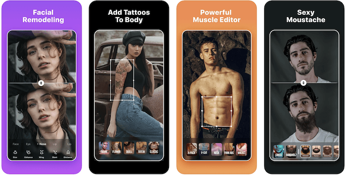 best body editing apps: Screenshot of body editing app Everlook