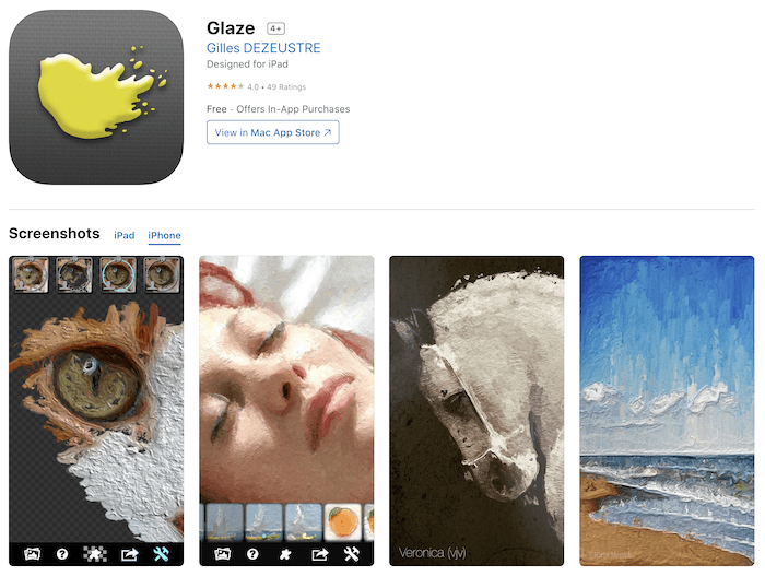 Glaze, приложение, превращающее фото в картину